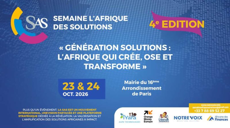 Entrepreneuriat : Paris accueille la Semaine l’Afrique des SolutionsVariantes de titre